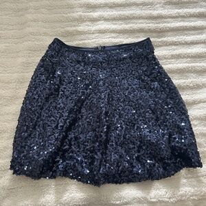 Forever 21 Navy Sequin Mini Skirt